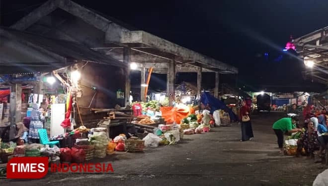Pasar Sayur Magetan Kini Sudah Mulai Teratur dan Sesuai Prokes
