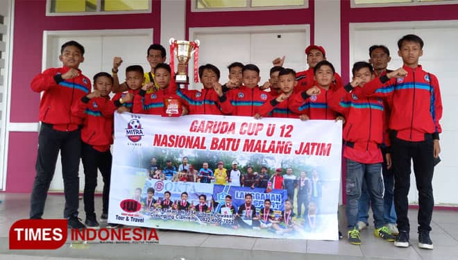 Pulang Bawa Kemenangan, SSB Mitra United Ciamis Juara 4 Piala Garuda U-12