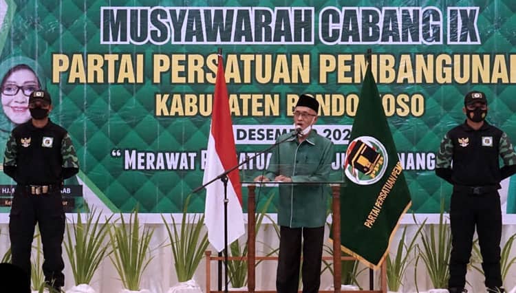 Buka Muscab IX PPP Bondowoso, Bupati Bondowoso Berharap Pengurus Buang Kebiasaan Lama