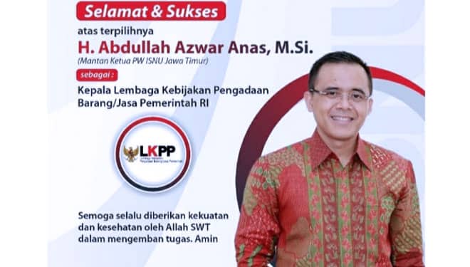 Selamat, Abdullah Azwar Anas Resmi Pimpin LKPP