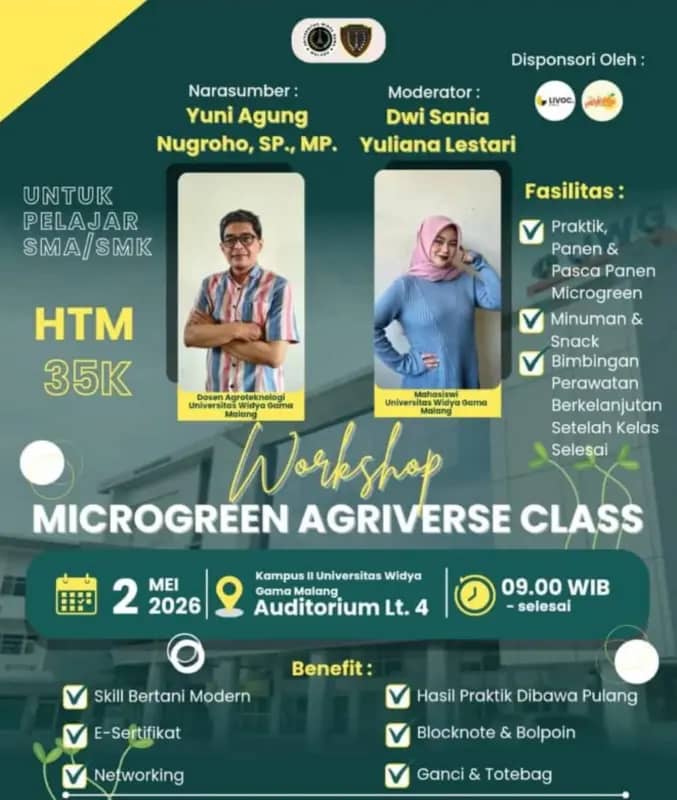 Workshop Microgreen UWG Malang Siapkan Generasi Muda Kuasai Pertanian Modern sejak Bangku Sekolah