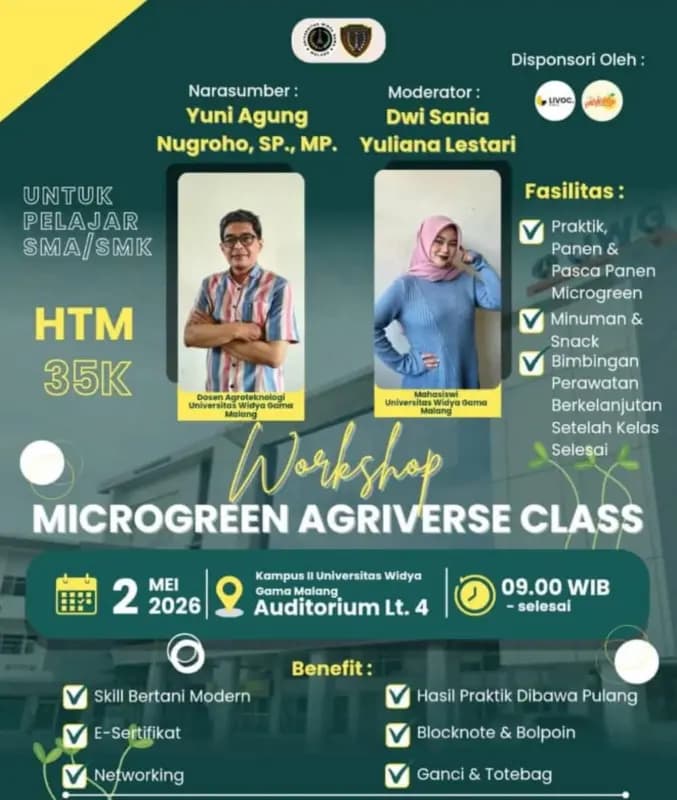 Workshop Microgreen UWG Malang Siapkan Generasi Muda Kuasai Pertanian Modern sejak Bangku Sekolah