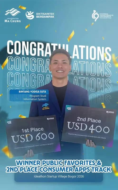 Rancang GameFi Inovatif, Mahasiswa Ma Chung Malang Juara di Ideathon Startup Village