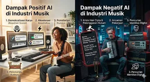 Dampak Positif dan Negatif AI dalam Industri Musik